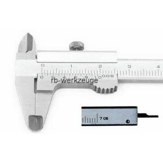 70 mm Mini Schieblehre Messschieber INOX mit Tiefenmesser 4 Funktionen 