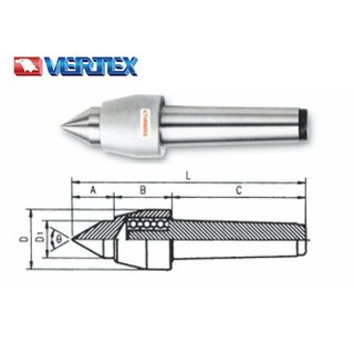 Vertex mitlaufende Körnerspitze MK3 VPC-MT3